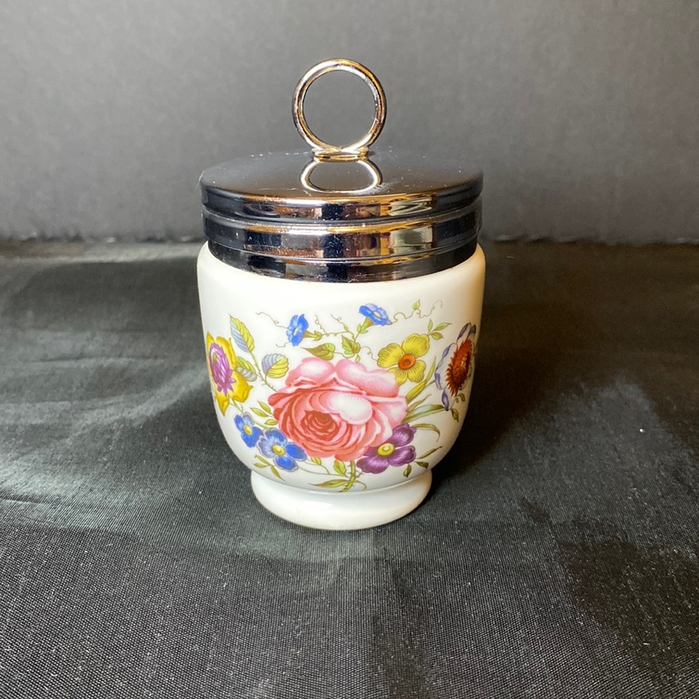 Royal Worcester Egg Coddler with Floral Design